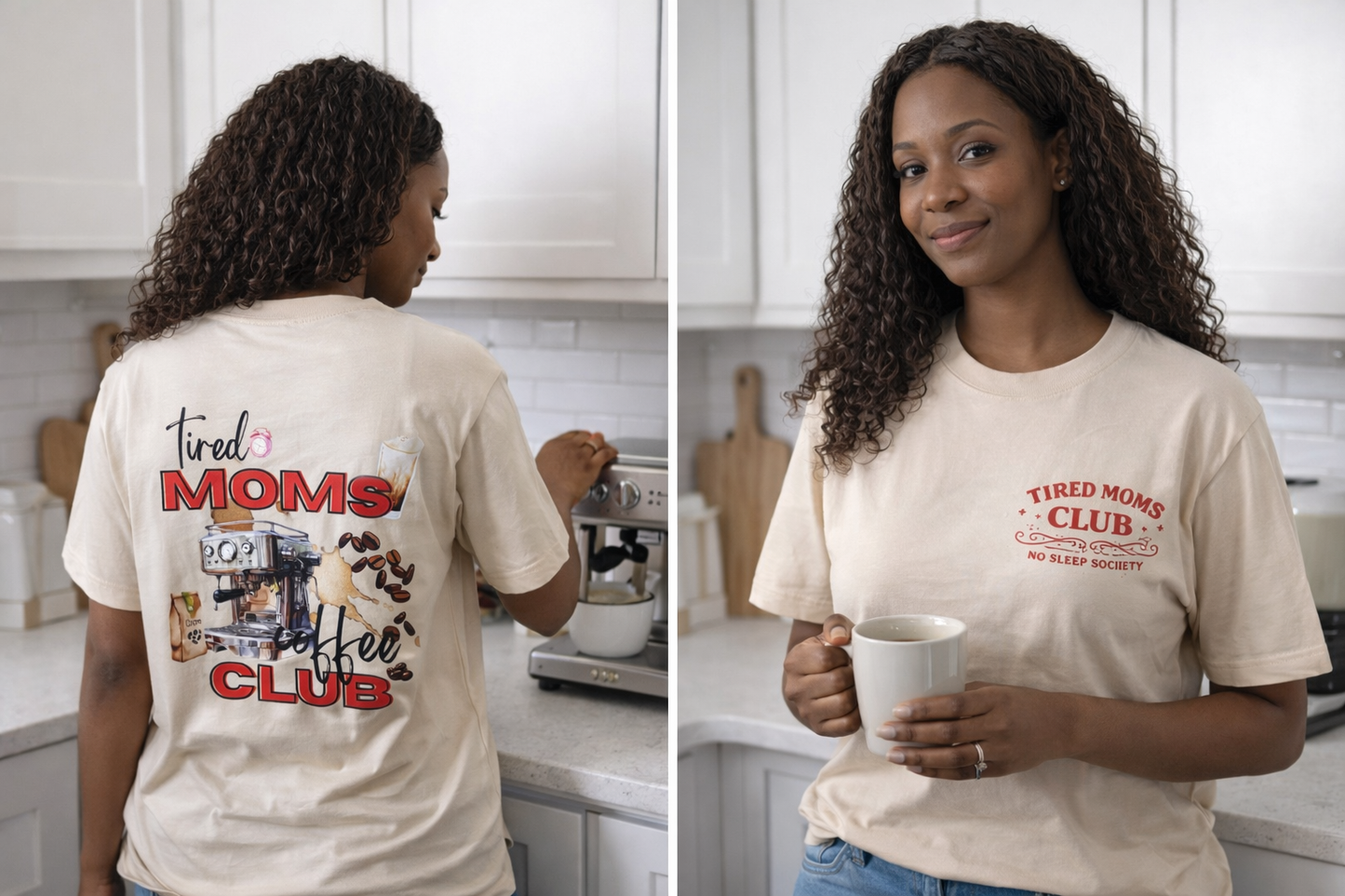 Tired Moms Coffee Club Shirt | Cute Mom Life Graphic Tee